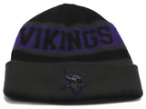 Minnesota Vikings '47 Brand Fan Favorite Striped Cuffed Knit Beanie