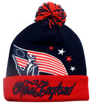 New England Premium Colossal Cuffed Pom Beanie