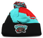 Vancouver Grizzlies Mitchell & Ness Paintbrush Cuffed Pom Knit Beanie