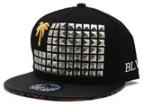 BLVD Supply Palm Studded Flag Tiger Fur Snapback Hat