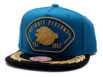 Detroit Pistons Mitchell & Ness Retro Captain Snapback Hat