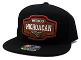 Mexico Headlines Michoacán Leather Patch Snapback Hat