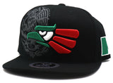 Mexico Top Level Caracara Eagle Snapback Hat