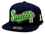 Seattle Headlines Tailsweeper Script Snapback Hat