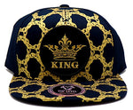 Top Level Crown King Luxe Chains Snapback Hat