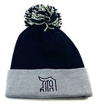 Detroit Leader of the Game Script Initial Cuffed Pom Beanie