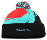 Vancouver Grizzlies Mitchell & Ness Paintbrush Cuffed Pom Knit Beanie