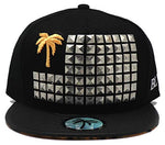 BLVD Supply Palm Studded Flag Tiger Fur Snapback Hat