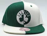 Boston Celtics Mitchell & Ness 4 Way Split Snapback Hat