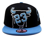 Chicago Greatest 23 MJ Bull Head Drip Snapback Hat