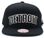 Detroit Pistons Mitchell & Ness Wordmark Snapback Hat