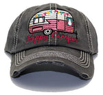 Happy Camper KBEthos Ladies' Washed Vintage Strapback Hat