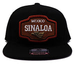Mexico Headlines Sinaloa Leather Patch Snapback Hat
