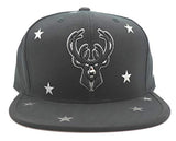 Milwaukee Bucks Mitchell & Ness Foil Star Snapback Hat