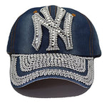 New York Headlines Women's Denim Bling Strapback Hat