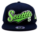 Seattle Headlines Tailsweeper Script Snapback Hat