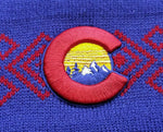 Colorado Zephyr State Flag Cuffed Pom Beanie