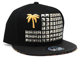 BLVD Supply Palm Studded Flag Tiger Fur Snapback Hat