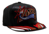 Philadelphia 76ers Mitchell & Ness Rapid Leather Snapback Hat