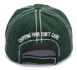 Camping Hair Don't Care KBEthos Ladies' Vintage Strapback Hat