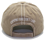 Camping Hair Don't Care KBEthos Ladies' Vintage Strapback Hat