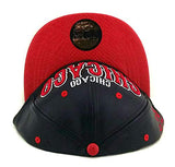 Chicago E-Flag Stacked Leather Strapback Hat