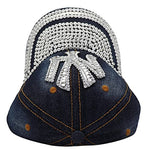 New York Headlines Women's Denim Bling Strapback Hat