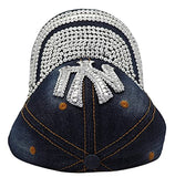 New York Headlines Women's Denim Bling Strapback Hat