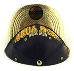 New York E-Flag Stacked Leather Strapback Hat