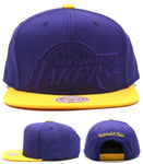 Los Angeles Lakers Mitchell & Ness Cropped XL Logo Snapback Hat